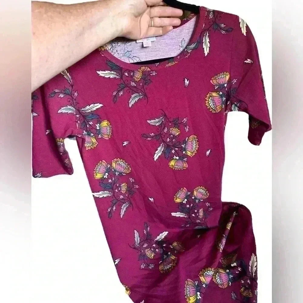 Lularoe XS wine colored floral Julia pencil dress. NWT.